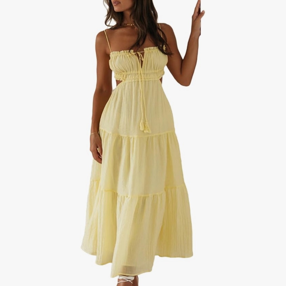 Summer Boho Yellow Sundress